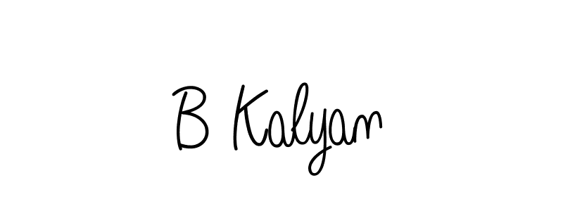 Make a beautiful signature design for name B Kalyan. With this signature (Angelique-Rose-font-FFP) style, you can create a handwritten signature for free. B Kalyan signature style 5 images and pictures png