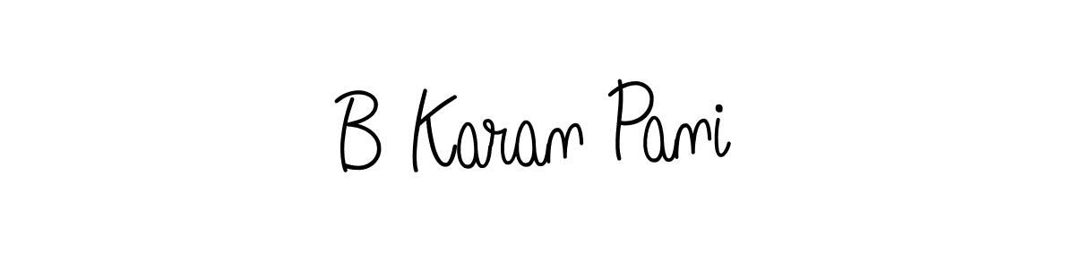 How to make B Karan Pani name signature. Use Angelique-Rose-font-FFP style for creating short signs online. This is the latest handwritten sign. B Karan Pani signature style 5 images and pictures png