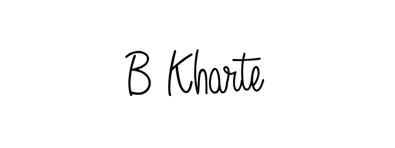 B Kharte stylish signature style. Best Handwritten Sign (Angelique-Rose-font-FFP) for my name. Handwritten Signature Collection Ideas for my name B Kharte. B Kharte signature style 5 images and pictures png