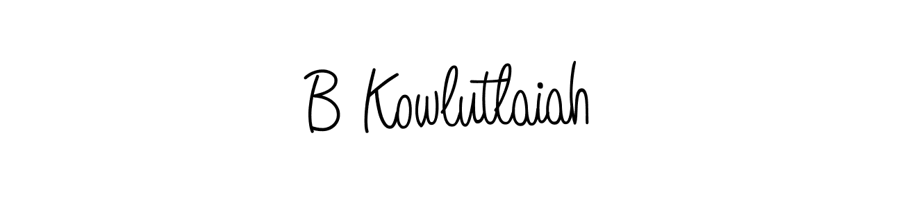 The best way (Angelique-Rose-font-FFP) to make a short signature is to pick only two or three words in your name. The name B Kowlutlaiah include a total of six letters. For converting this name. B Kowlutlaiah signature style 5 images and pictures png