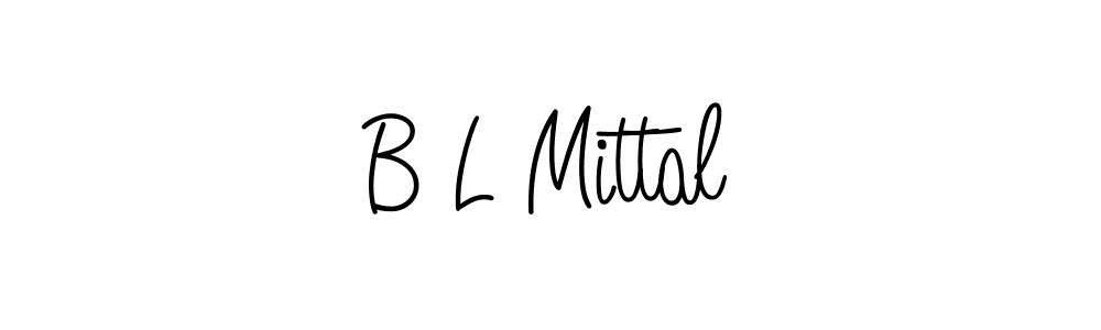 How to make B L Mittal name signature. Use Angelique-Rose-font-FFP style for creating short signs online. This is the latest handwritten sign. B L Mittal signature style 5 images and pictures png