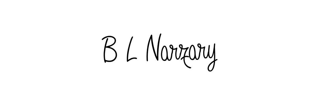 How to make B L Narzary name signature. Use Angelique-Rose-font-FFP style for creating short signs online. This is the latest handwritten sign. B L Narzary signature style 5 images and pictures png