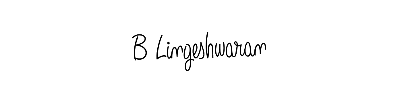 How to Draw B Lingeshwaran signature style? Angelique-Rose-font-FFP is a latest design signature styles for name B Lingeshwaran. B Lingeshwaran signature style 5 images and pictures png