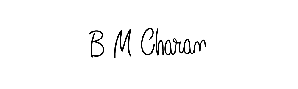 B M Charan stylish signature style. Best Handwritten Sign (Angelique-Rose-font-FFP) for my name. Handwritten Signature Collection Ideas for my name B M Charan. B M Charan signature style 5 images and pictures png