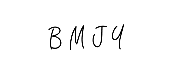 B M J Y stylish signature style. Best Handwritten Sign (Angelique-Rose-font-FFP) for my name. Handwritten Signature Collection Ideas for my name B M J Y. B M J Y signature style 5 images and pictures png