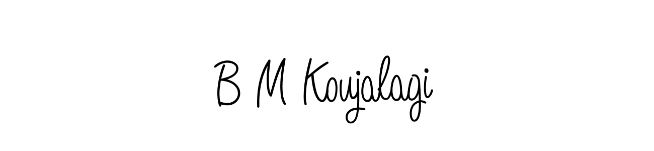 if you are searching for the best signature style for your name B M Koujalagi. so please give up your signature search. here we have designed multiple signature styles  using Angelique-Rose-font-FFP. B M Koujalagi signature style 5 images and pictures png