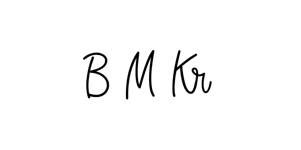How to Draw B M Kr signature style? Angelique-Rose-font-FFP is a latest design signature styles for name B M Kr. B M Kr signature style 5 images and pictures png