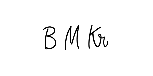 How to Draw B M Kr signature style? Angelique-Rose-font-FFP is a latest design signature styles for name B M Kr. B M Kr signature style 5 images and pictures png