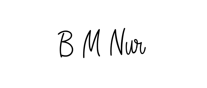 Best and Professional Signature Style for B M Nur. Angelique-Rose-font-FFP Best Signature Style Collection. B M Nur signature style 5 images and pictures png