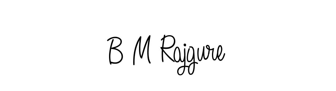 You should practise on your own different ways (Angelique-Rose-font-FFP) to write your name (B M Rajgure) in signature. don't let someone else do it for you. B M Rajgure signature style 5 images and pictures png