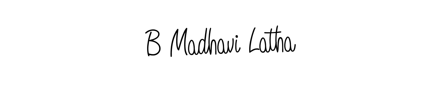 Make a short B Madhavi Latha signature style. Manage your documents anywhere anytime using Angelique-Rose-font-FFP. Create and add eSignatures, submit forms, share and send files easily. B Madhavi Latha signature style 5 images and pictures png