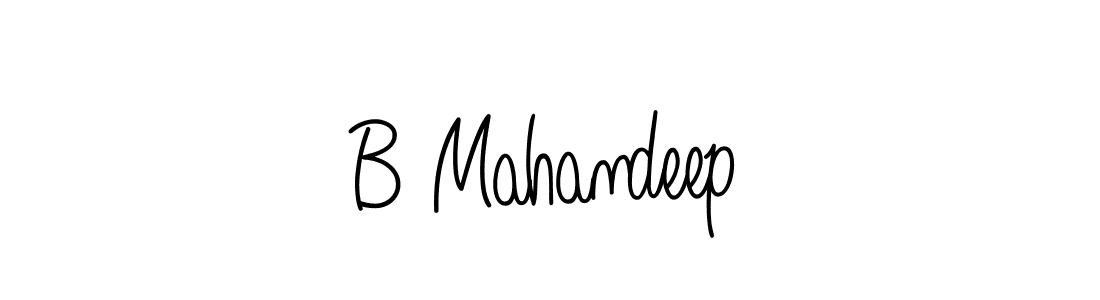 You should practise on your own different ways (Angelique-Rose-font-FFP) to write your name (B Mahandeep) in signature. don't let someone else do it for you. B Mahandeep signature style 5 images and pictures png