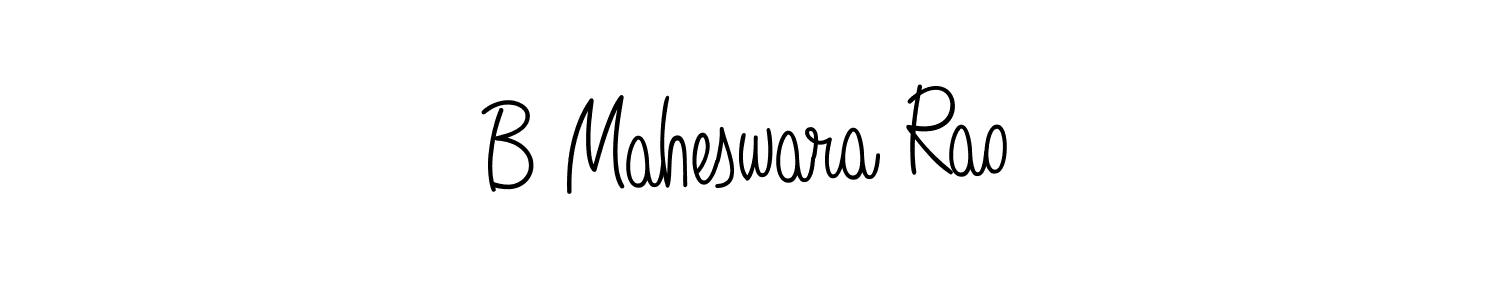 Create a beautiful signature design for name B Maheswara Rao. With this signature (Angelique-Rose-font-FFP) fonts, you can make a handwritten signature for free. B Maheswara Rao signature style 5 images and pictures png