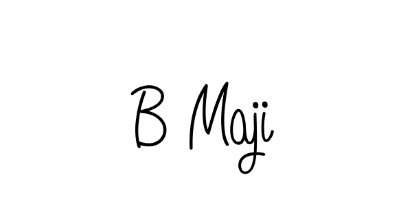 Create a beautiful signature design for name B Maji. With this signature (Angelique-Rose-font-FFP) fonts, you can make a handwritten signature for free. B Maji signature style 5 images and pictures png