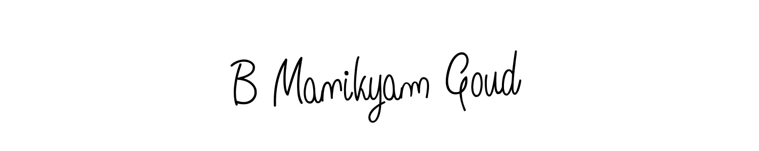 Make a short B Manikyam Goud signature style. Manage your documents anywhere anytime using Angelique-Rose-font-FFP. Create and add eSignatures, submit forms, share and send files easily. B Manikyam Goud signature style 5 images and pictures png