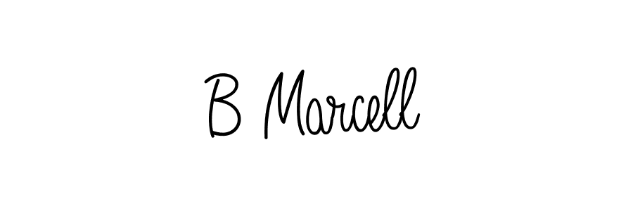 The best way (Angelique-Rose-font-FFP) to make a short signature is to pick only two or three words in your name. The name B Marcell include a total of six letters. For converting this name. B Marcell signature style 5 images and pictures png