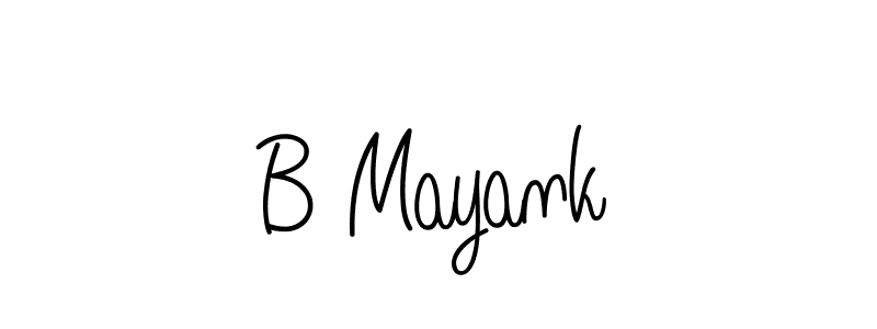 Best and Professional Signature Style for B Mayank. Angelique-Rose-font-FFP Best Signature Style Collection. B Mayank signature style 5 images and pictures png