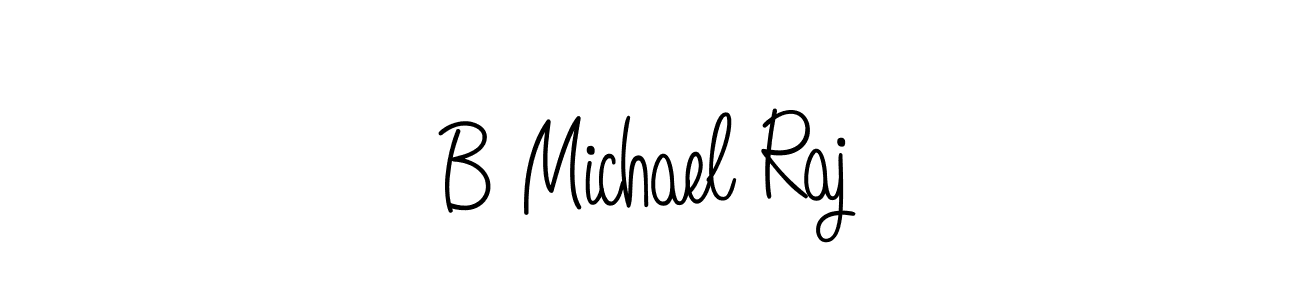 How to Draw B Michael Raj signature style? Angelique-Rose-font-FFP is a latest design signature styles for name B Michael Raj. B Michael Raj signature style 5 images and pictures png