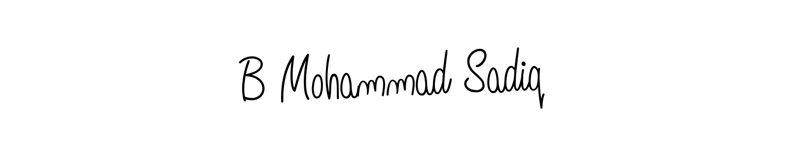 Use a signature maker to create a handwritten signature online. With this signature software, you can design (Angelique-Rose-font-FFP) your own signature for name B Mohammad Sadiq. B Mohammad Sadiq signature style 5 images and pictures png