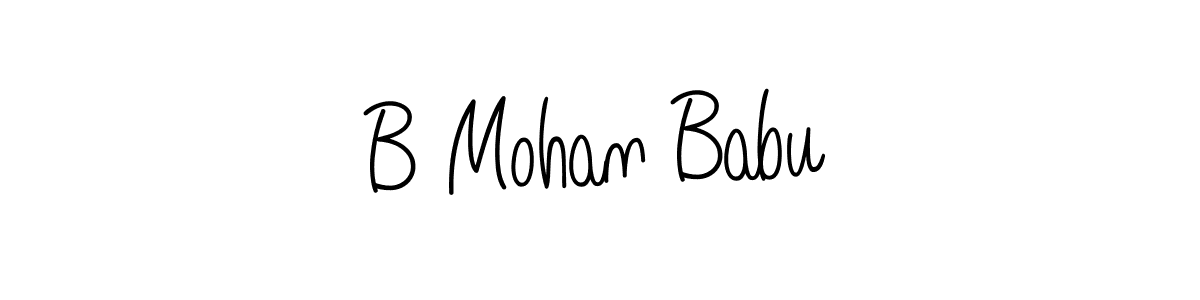 The best way (Angelique-Rose-font-FFP) to make a short signature is to pick only two or three words in your name. The name B Mohan Babu include a total of six letters. For converting this name. B Mohan Babu signature style 5 images and pictures png