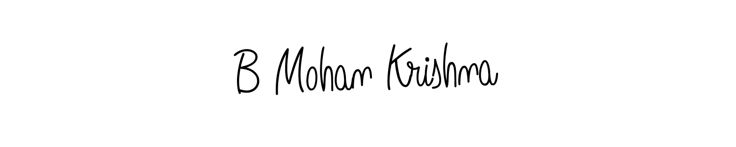 Create a beautiful signature design for name B Mohan Krishna. With this signature (Angelique-Rose-font-FFP) fonts, you can make a handwritten signature for free. B Mohan Krishna signature style 5 images and pictures png