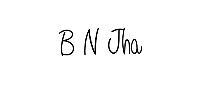 Make a beautiful signature design for name B N Jha. Use this online signature maker to create a handwritten signature for free. B N Jha signature style 5 images and pictures png