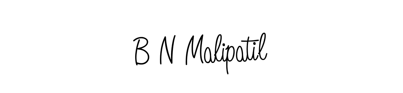 How to Draw B N Malipatil signature style? Angelique-Rose-font-FFP is a latest design signature styles for name B N Malipatil. B N Malipatil signature style 5 images and pictures png