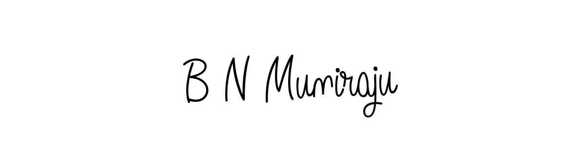 Create a beautiful signature design for name B N Muniraju. With this signature (Angelique-Rose-font-FFP) fonts, you can make a handwritten signature for free. B N Muniraju signature style 5 images and pictures png