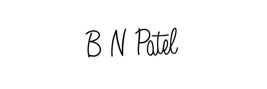 You should practise on your own different ways (Angelique-Rose-font-FFP) to write your name (B N Patel) in signature. don't let someone else do it for you. B N Patel signature style 5 images and pictures png