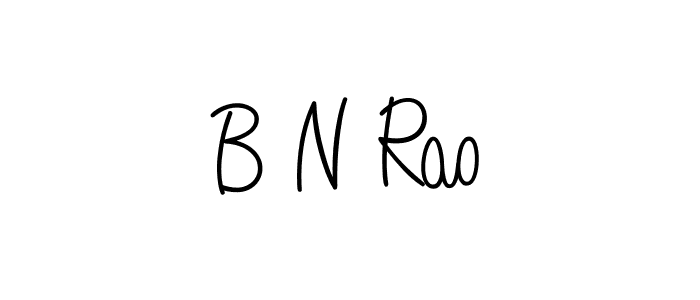 Make a beautiful signature design for name B N Rao. With this signature (Angelique-Rose-font-FFP) style, you can create a handwritten signature for free. B N Rao signature style 5 images and pictures png