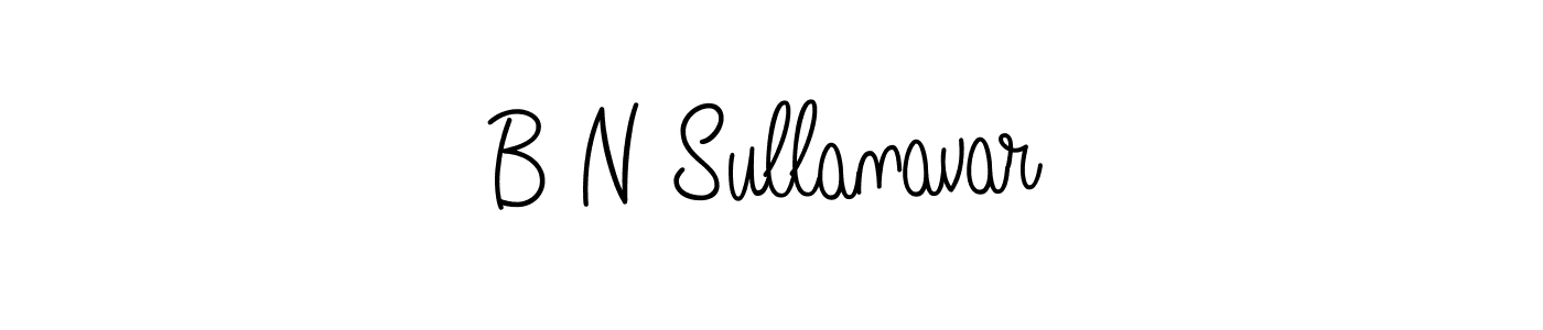 How to make B N Sullanavar signature? Angelique-Rose-font-FFP is a professional autograph style. Create handwritten signature for B N Sullanavar name. B N Sullanavar signature style 5 images and pictures png