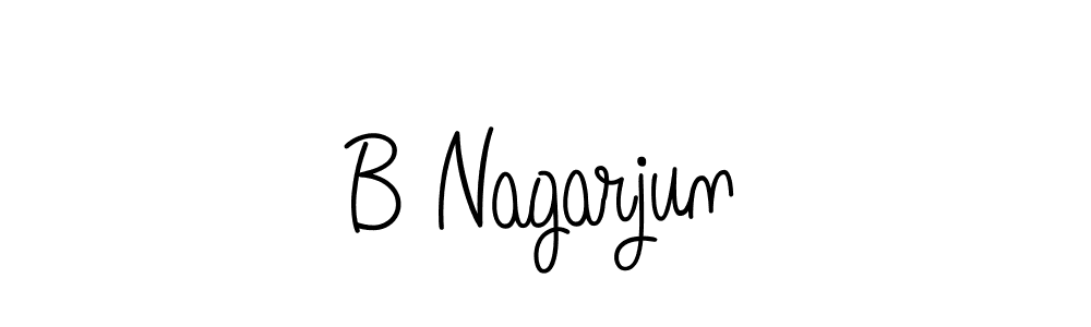 Design your own signature with our free online signature maker. With this signature software, you can create a handwritten (Angelique-Rose-font-FFP) signature for name B Nagarjun. B Nagarjun signature style 5 images and pictures png