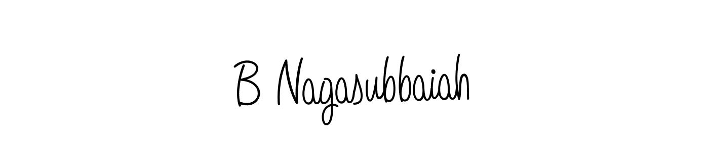 How to Draw B Nagasubbaiah signature style? Angelique-Rose-font-FFP is a latest design signature styles for name B Nagasubbaiah. B Nagasubbaiah signature style 5 images and pictures png