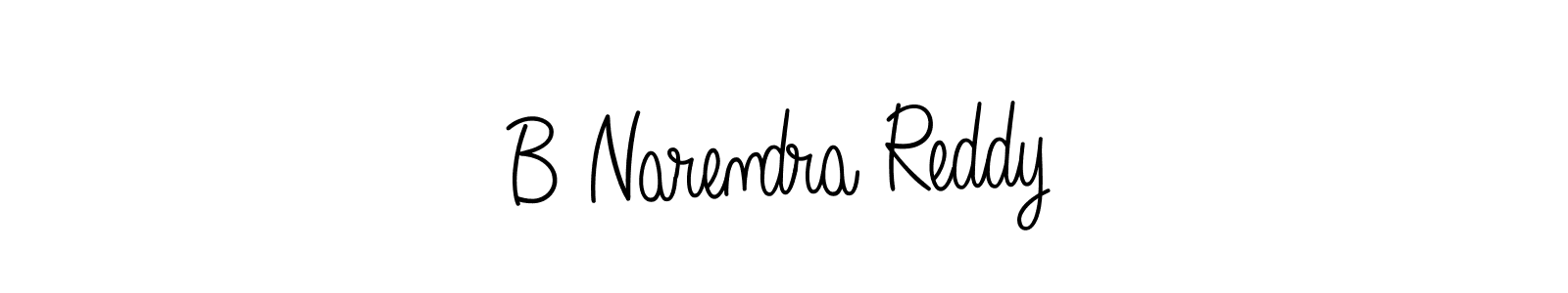 Create a beautiful signature design for name B Narendra Reddy. With this signature (Angelique-Rose-font-FFP) fonts, you can make a handwritten signature for free. B Narendra Reddy signature style 5 images and pictures png