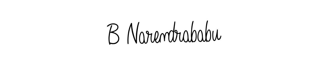 You should practise on your own different ways (Angelique-Rose-font-FFP) to write your name (B Narendrababu) in signature. don't let someone else do it for you. B Narendrababu signature style 5 images and pictures png