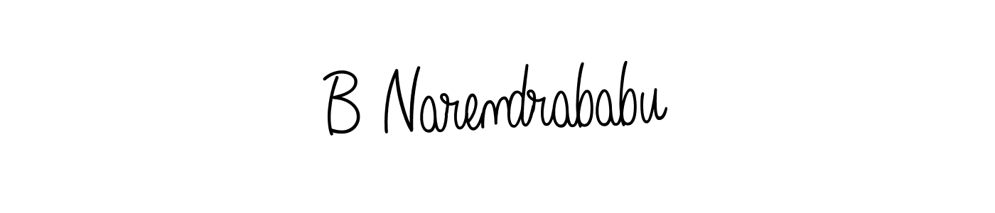 You should practise on your own different ways (Angelique-Rose-font-FFP) to write your name (B Narendrababu) in signature. don't let someone else do it for you. B Narendrababu signature style 5 images and pictures png