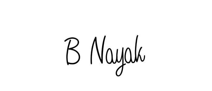 B Nayak stylish signature style. Best Handwritten Sign (Angelique-Rose-font-FFP) for my name. Handwritten Signature Collection Ideas for my name B Nayak. B Nayak signature style 5 images and pictures png