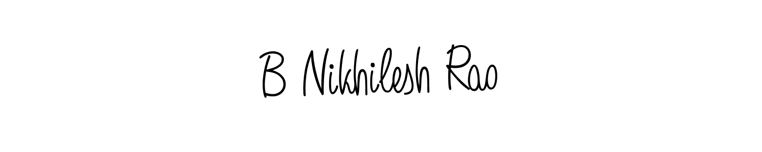 How to make B Nikhilesh Rao signature? Angelique-Rose-font-FFP is a professional autograph style. Create handwritten signature for B Nikhilesh Rao name. B Nikhilesh Rao signature style 5 images and pictures png