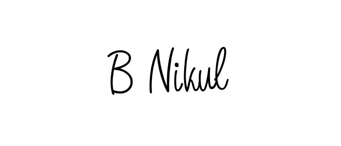 Similarly Angelique-Rose-font-FFP is the best handwritten signature design. Signature creator online .You can use it as an online autograph creator for name B Nikul. B Nikul signature style 5 images and pictures png