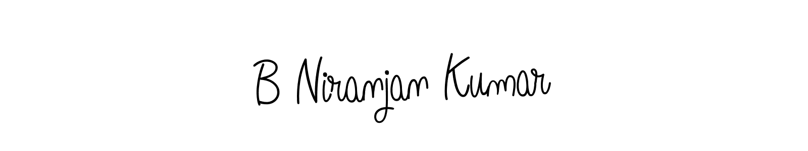 Make a beautiful signature design for name B Niranjan Kumar. With this signature (Angelique-Rose-font-FFP) style, you can create a handwritten signature for free. B Niranjan Kumar signature style 5 images and pictures png