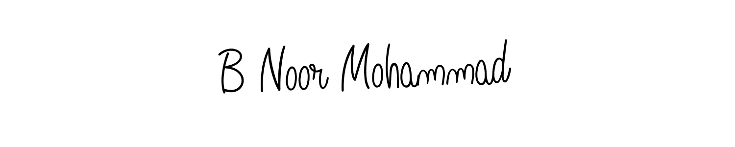 Create a beautiful signature design for name B Noor Mohammad. With this signature (Angelique-Rose-font-FFP) fonts, you can make a handwritten signature for free. B Noor Mohammad signature style 5 images and pictures png