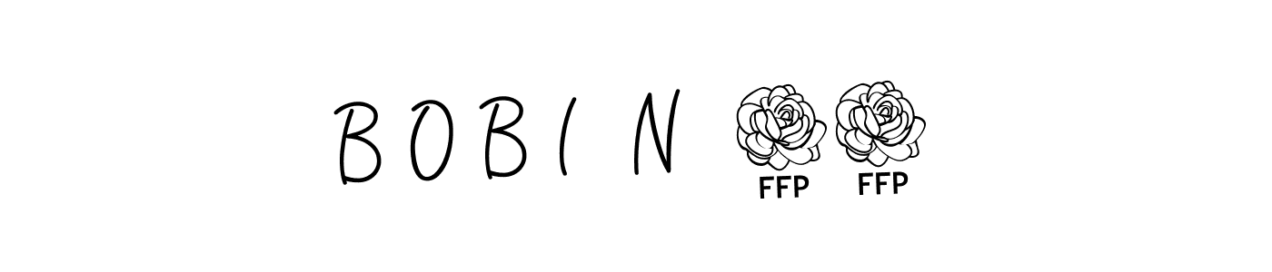Design your own signature with our free online signature maker. With this signature software, you can create a handwritten (Angelique-Rose-font-FFP) signature for name B O B I  N  10. B O B I  N  10 signature style 5 images and pictures png