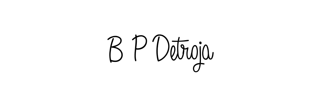 Make a beautiful signature design for name B P Detroja. With this signature (Angelique-Rose-font-FFP) style, you can create a handwritten signature for free. B P Detroja signature style 5 images and pictures png