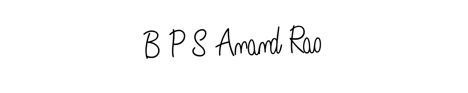 Design your own signature with our free online signature maker. With this signature software, you can create a handwritten (Angelique-Rose-font-FFP) signature for name B P S Anand Rao. B P S Anand Rao signature style 5 images and pictures png
