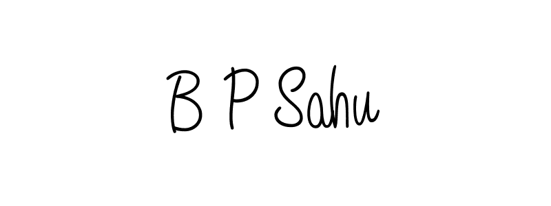 The best way (Angelique-Rose-font-FFP) to make a short signature is to pick only two or three words in your name. The name B P Sahu include a total of six letters. For converting this name. B P Sahu signature style 5 images and pictures png