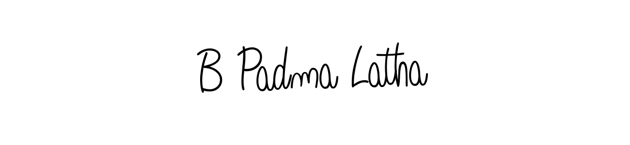 Also we have B Padma Latha name is the best signature style. Create professional handwritten signature collection using Angelique-Rose-font-FFP autograph style. B Padma Latha signature style 5 images and pictures png