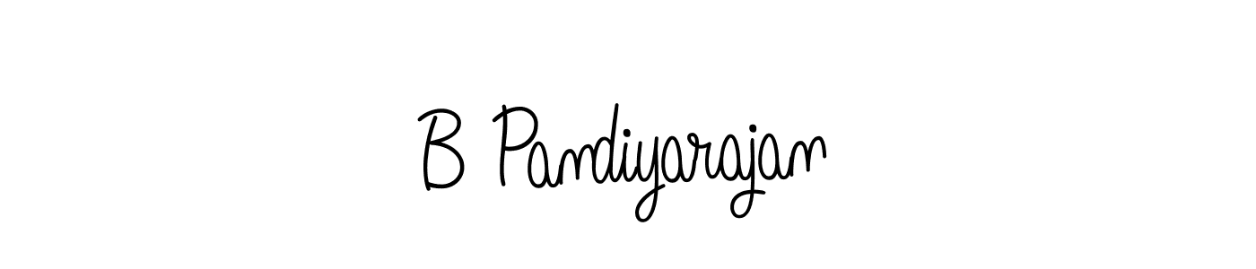 Use a signature maker to create a handwritten signature online. With this signature software, you can design (Angelique-Rose-font-FFP) your own signature for name B Pandiyarajan. B Pandiyarajan signature style 5 images and pictures png