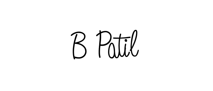 Make a beautiful signature design for name B Patil. With this signature (Angelique-Rose-font-FFP) style, you can create a handwritten signature for free. B Patil signature style 5 images and pictures png