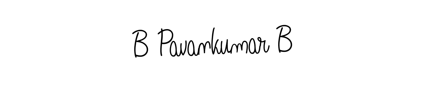 How to make B Pavankumar B name signature. Use Angelique-Rose-font-FFP style for creating short signs online. This is the latest handwritten sign. B Pavankumar B signature style 5 images and pictures png