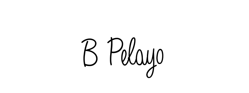 You should practise on your own different ways (Angelique-Rose-font-FFP) to write your name (B Pelayo) in signature. don't let someone else do it for you. B Pelayo signature style 5 images and pictures png